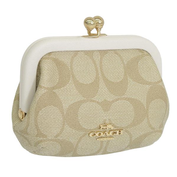 COACH（コーチ） コインケース 小物 ライトカーキ アイボリー