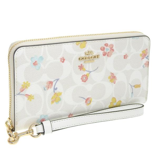 COACH（コーチ） シグネチャー MYSTICAL FLORAL PRINT LONG ZIP WALLET