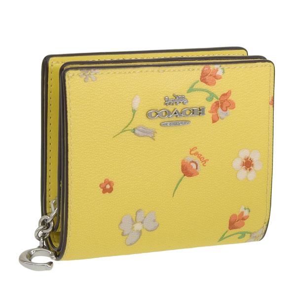 COACH（コーチ） 財布 折財布 二つ折り 財布 イエローマルチ