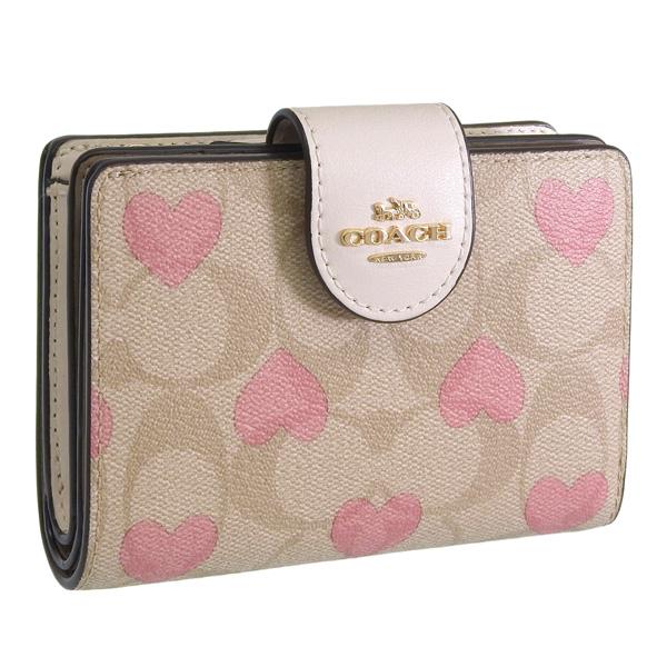 COACH（コーチ） 財布 レディース 二つ折り財布 アウトレット ベージュ