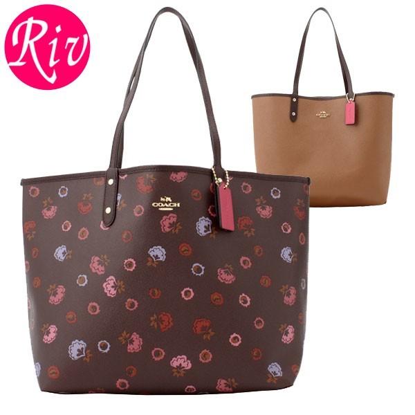 コーチ バッグ COACH トートバッグ リバーシブル ポーチ付 花柄 f22236