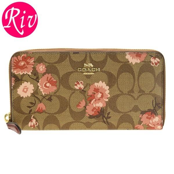 COACH（コーチ） 財布 長財布 ラウンドファスナー シグネチャー 花柄