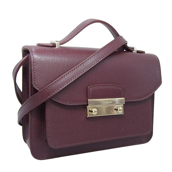 FURLA 2way ハンドバッグ ショルダーバッグ　バーガンディー FURLA フルラ 2Way バッグ ショルダーバッグ バーガンディ レディース