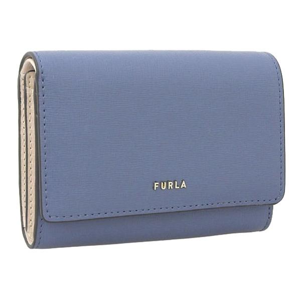 FURLA（フルラ） FURLA BABYLON M COMPACT WALLET 財布 ブルーデニム