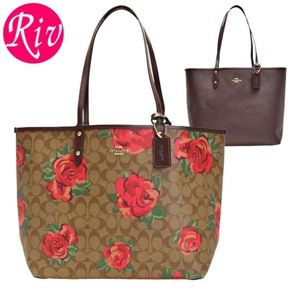 コーチ バッグ COACH トートバッグ リバーシブル シグネチャー 花柄