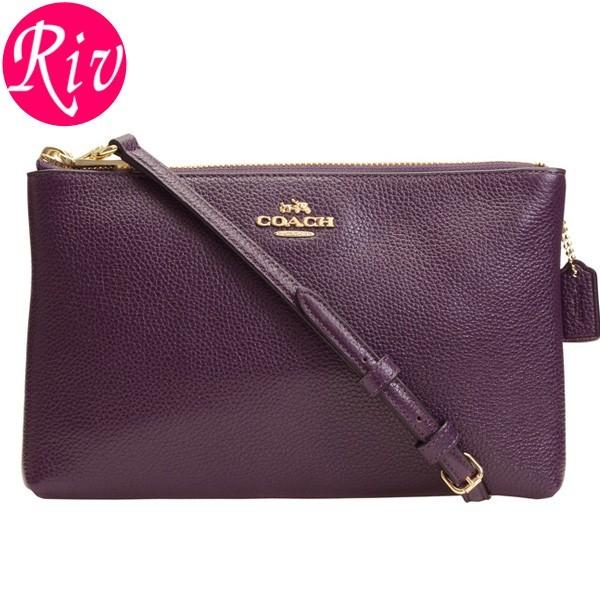 コーチ バッグ Coach ショルダーバッグ 斜めがけ ダブル ガセット パープル レザー F373imaub F373imaub リヴェラール 通販 Yahoo ショッピング