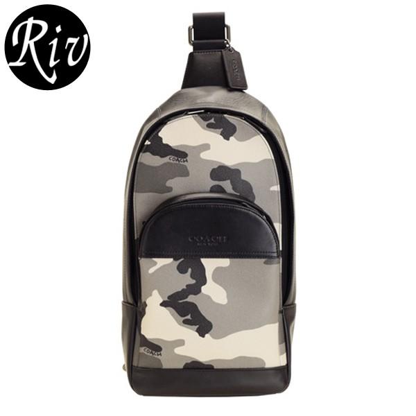 COACHバッグ F75879 カモフラ迷彩 ボディーバッグ メンズ斜めかけ