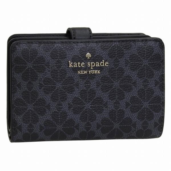 ケイトスペード 財布 レディース 2つ折り 折財布 コンパクト アウトレット ブラック spade flower spade flower pvc KG488 002 kate spade