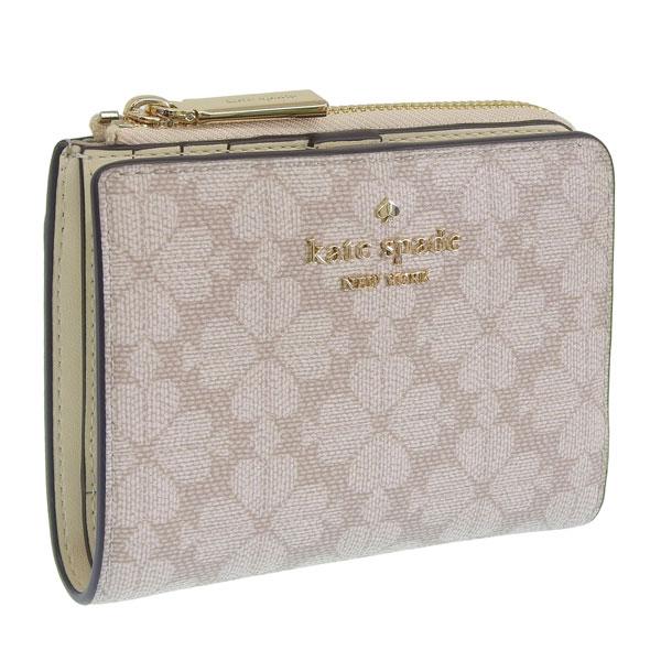 ケイトスペード 財布 レディース 2つ折り 折財布 コンパクト アウトレット ベージュ spade flower small l zip wallet KN768 251 kate spade