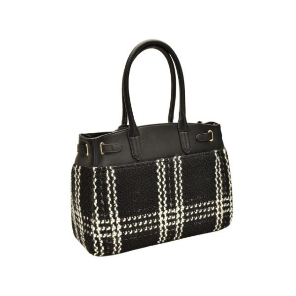 サマーセール リエンダ トートバッグ Rienda トートバッグ ツイード ツイード トートバッグ チェック R R Bk リヴェラール