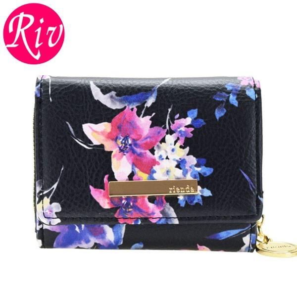 最大3500円オフクーポン 11日24時 リエンダ Rienda 財布 三つ折り 花柄 R R Bk リヴェラール 通販 Yahoo ショッピング