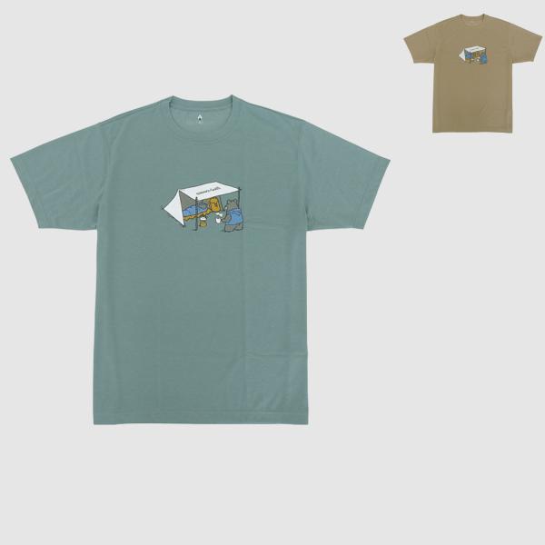 モンベル Tシャツ 半袖 メンズ レディース ウィックロン UVカット XS〜XL WIC.T キャンプベア 1114729 mont bell