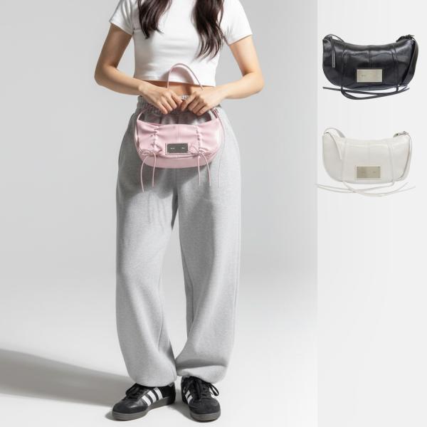 マーティンキム バッグ レディース ショルダーバッグ HALF SHIRRING RIBBON ROUND BAG MK2500BG002V Matin Kim