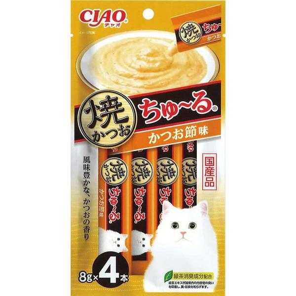 【いなばペット】焼かつおちゅ〜る　かつお節味　８ｇｘ４本　SC-571