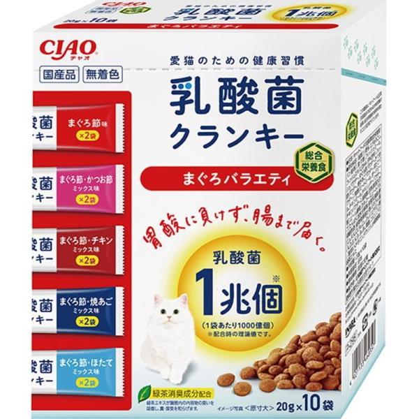 いなばペット】チャオ 乳酸菌クランキー まぐろバラエティ BOX