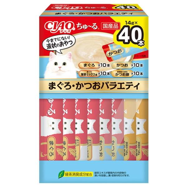 【いなばペット】チャオちゅ〜る　まぐろ・かつおバラエティ　１４ｇｘ４０本（ＢＯＸ）　SC-398