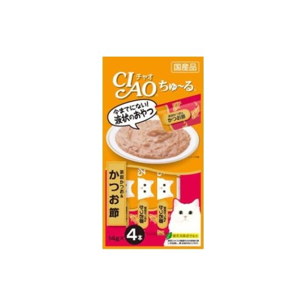 【いなばペット】チャオちゅ〜る　宗田かつお＆かつお節　１４ｇ×４本