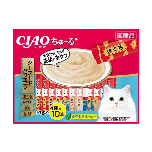 【いなばペット】チャオちゅ〜る　シーフードバラエティ　４０本入り
