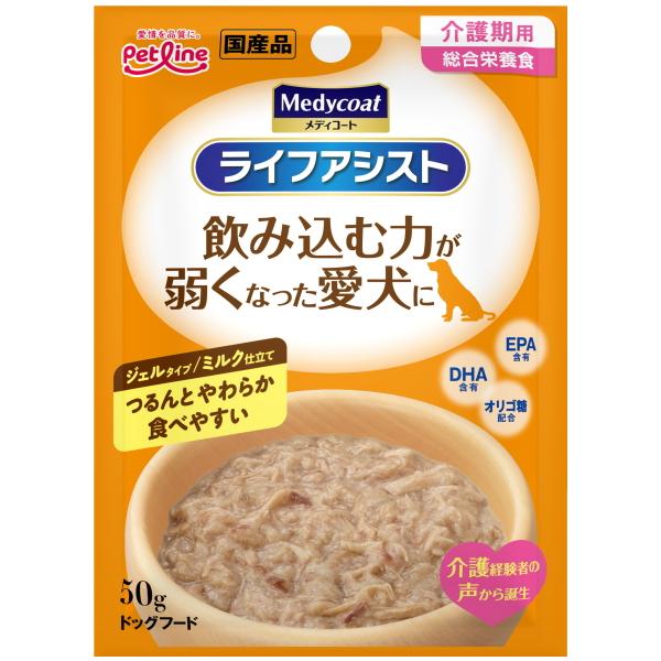 メディコート ライフアシスト 48袋 ペットライン】メディコート ライフアシスト ジェルタイプ ミルク