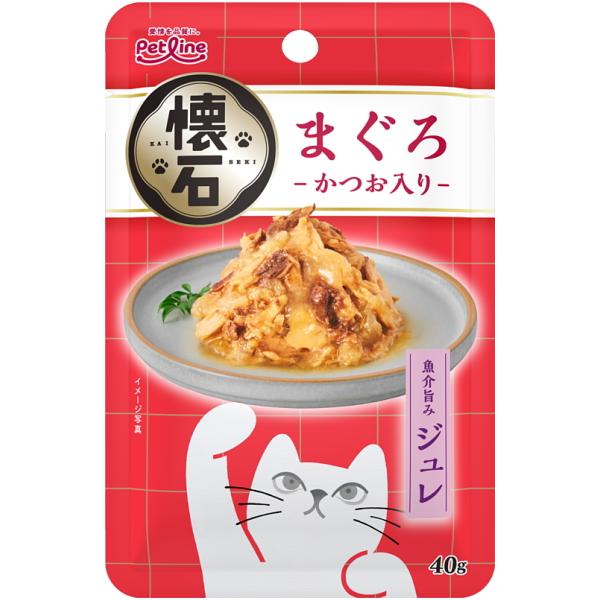 【ペットライン】懐石 レトルト　ジュレ　まぐろ　かつお入り　４０ｇ　KSR-5