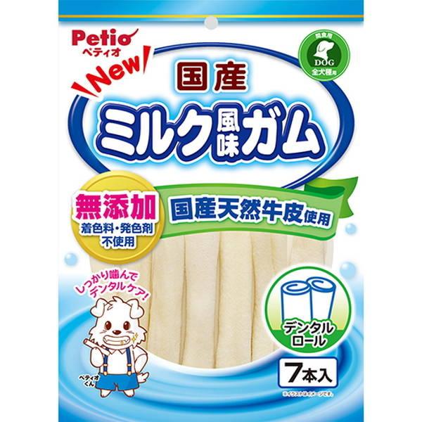 【ペティオ】国産　ミルク風味ガム　ロール　７本入