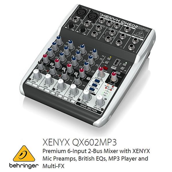 ★新品未使用品★ XENYX QX602MP3 6chアナログミキサー BEHRINGER べリンガー QX602MP3 XENYX MP3プレイヤー内臓6ch