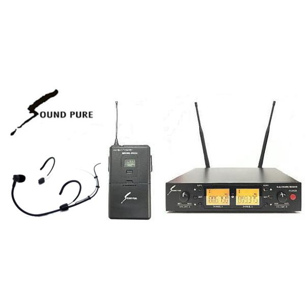 SOUNDPURE/サウンドピュア　ワイヤレスヘッドセットマイク1台セット　SPWEM-BK2 黒色ヘッドセット1本/SP-W-H01 2CH受信機　SPWH01-SPWEMBK2