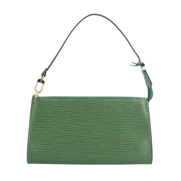 Louis Vuitton グリーン エピレザー クラッチバッグ ポシェット Louis Vuitton グリーン エピレザー クラッチバッグ ポシェット