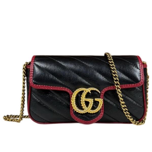 【極美品】GUCCI グッチ GGマーモント ショルダーバッグ GUCCI（グッチ） スーパー ミニバッグ GGマーモント ショルダーバッグ
