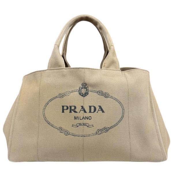 【PRADA】プラダ カナパ ベージュ トート ハンドバッグ PRADA（プラダ） カナパトートL ハンドバッグ キャンバス ベージュ