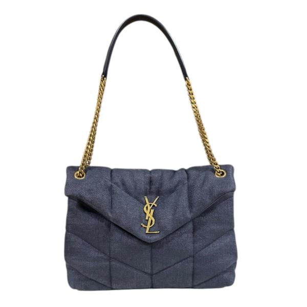 サンローラン パファー ミディアム ショルダーバッグ キャンバス