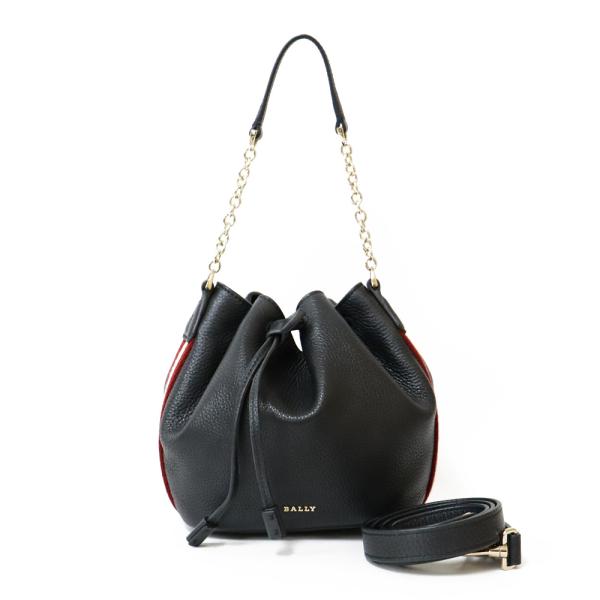 BALLY バリー レザー ハンドバッグ ショルダー付き ブラック Bally（バリー） ショルダーバッグ レザー ブラック レディース 中古