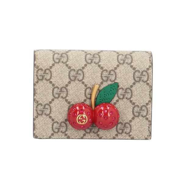 GUCCI（グッチ） チェリー GGスプリーム 二つ折り財布 GGスプリーム