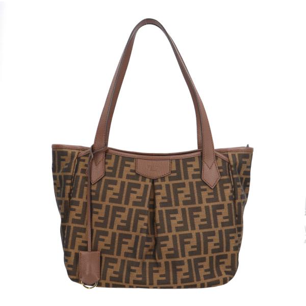 FENDI（フェンディ） ズッカ トートバッグ キャンバス 8BH268 ブラウン