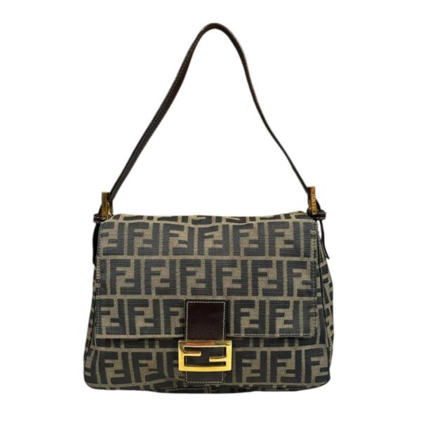 Fendi ズッカ マンマバケット キャンバス ショルダーバッグ FENDI フェンディ ズッカ柄 マンマバケット ショルダー