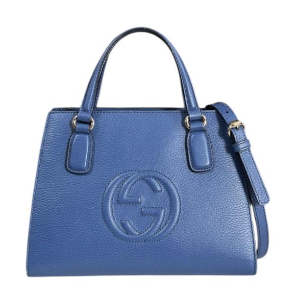グッチ アウトレット品 インターロッキングG ソーホー ショルダーバッグ レザー 607722 ブラック レディース GUCCI  中古 GUCCI グッチ アウトレット品 インターロッキングG ソーホー