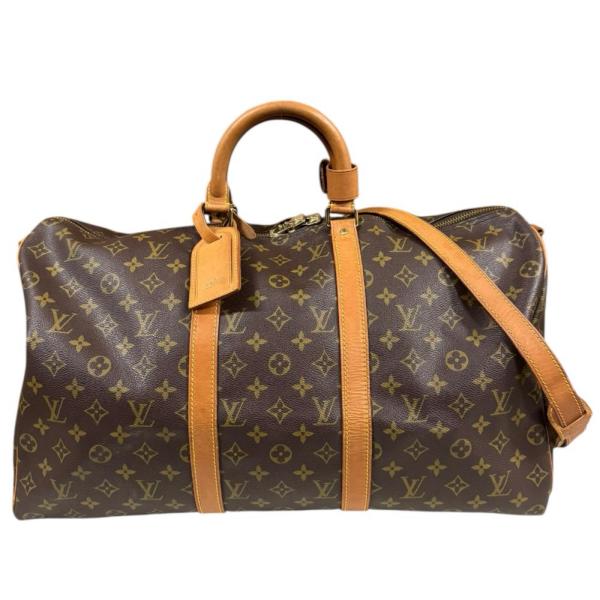 ルイヴィトン　モノグラム　キーポル50　ボストンバッグ　ブラウン　旅行用バッグ LOUIS VUITTON（ルイ・ヴィトン） キーポル50バンドリエール