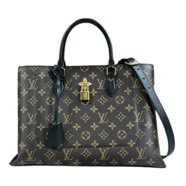 ルイヴィトン フラワートート モノグラム ショルダーバッグ モノグラムキャンバス M43550 ブラウン レディース LOUIS VUITTON  中古 LOUIS VUITTON（ルイ・ヴィトン） フラワートート モノグラム