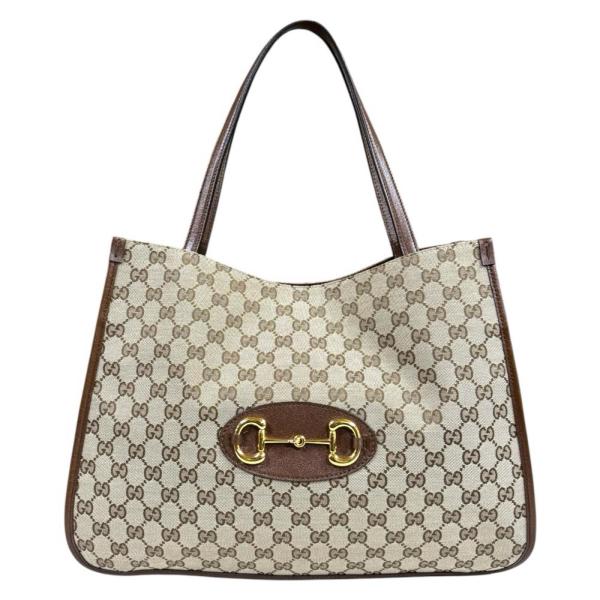 【美品】GUCCI グッチ GGキャンバス ホースビット トートバッグ ロゴ金具 GUCCI（グッチ） ホースビット1955 トートバッグ GGキャンバス 623694
