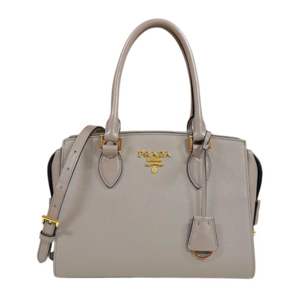 PRADA（プラダ） サフィアーノ ショルダーバッグ レザー 1BA164 グレー