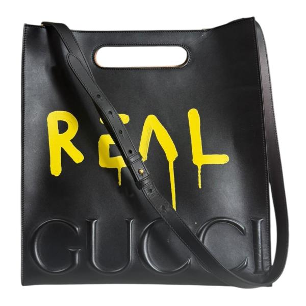 グッチ　ハンドバッグ　黒レザー GUCCI グッチ ゴースト ショルダーバッグ レザー 414476