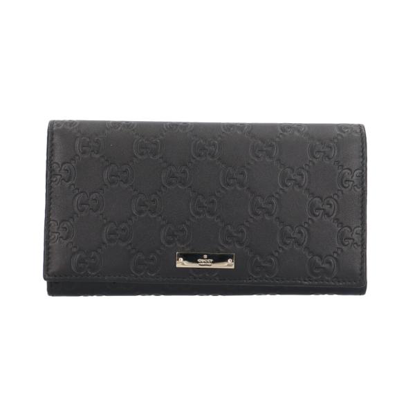 y*️様 GUCCI グッチ シマ 長財布 ブラック GUCCI（グッチ） グッチシマ 長財布 シマレザー 244946 レディース