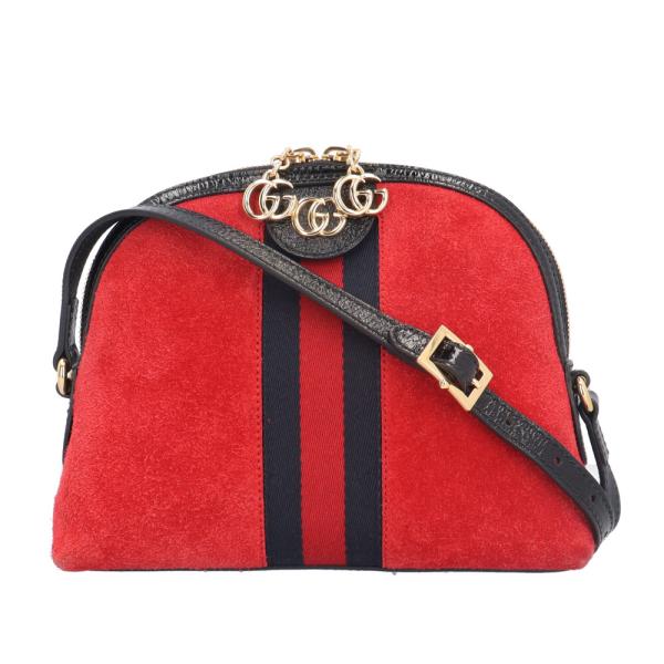 GUCCI グッチ オフィディア 503877 ショルダーバッグ ネイビー/ダークレッド 14066 レディース【中古】 z6407 GUCCI（グッチ） オフィディア ショルダーバッグ スウェード 499621