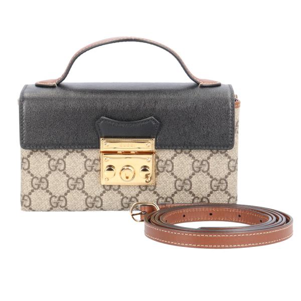 美品　GUCCI パドロック　ショルダーバッグ GUCCI（グッチ） パドロックミニ GGスプリーム ショルダーバッグ GG