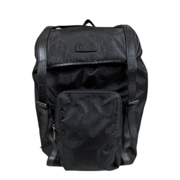 【美品】GUCCI GGナイロン リュック バックパック ブラック 510336 GUCCI（グッチ） GGナイロン リュック・デイパック 510336 レディース