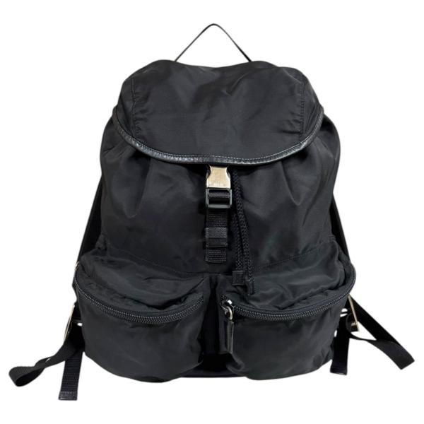 PRADA プラダ V164 ナイロン レザー ネロ リュックサック rk-y_brb02850000003395