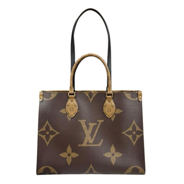 【中古】 LOUIS VUITTON ルイ・ヴィトン トートバッグ  M45321 オンザゴーMM ジャイアント・モノグラムリバース ブラウン系 モノグラムキャンバス レディース 26003567 CA LOUIS VUITTON（ルイ・ヴィトン） オンザゴーMM モノグラム