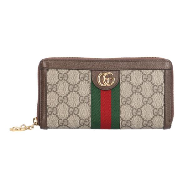 グッチ GGジップ アラウンドウォレット オフィディア 長財布 GGスプリームキャンバス 523154 レディース GUCCI  中古 GUCCI（グッチ） GG ジップアラウンドウォレット オフィディア 長財布