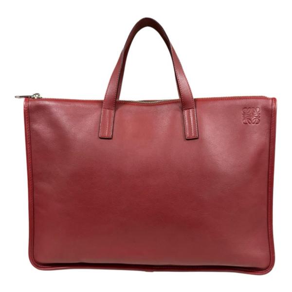 ロエベ ニュートレド ブリーフケース ハンドバッグ レザー 358.29.L18 レッド メンズ LOEWE  中古 LOEWE（ロエベ） ニュートレド ブリーフケース ハンドバッグ レザー