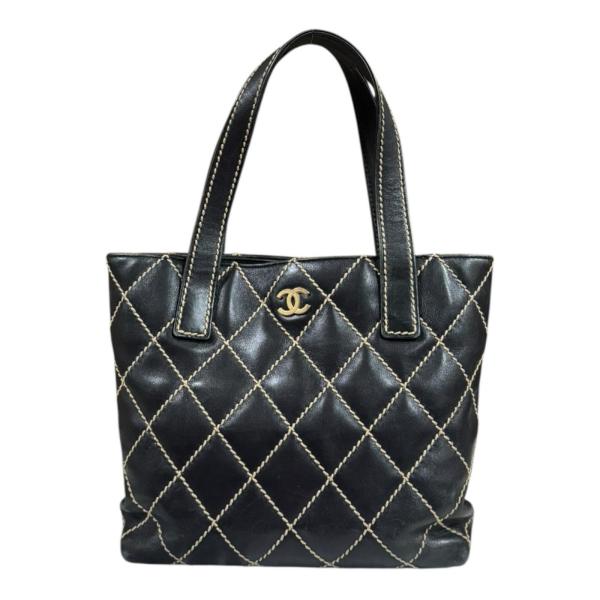 シャネル ワイルドステッチ ハンドバッグ レザー  レディース CHANEL  中古 R&Kリサイクルキング CHANEL（シャネル） ワイルドステッチ ハンドバッグ レザー レディース